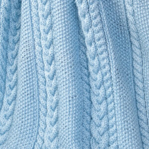 Baby Blue Cable Knit Heirloom Blanket