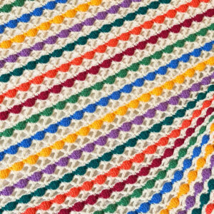 Rainbow Bobble Lace Crochet Baby Blanket