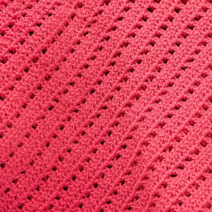 Coral Lace Chevron Crochet Baby Blanket