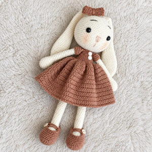 Floppy Ear Bunny Doll: Girl With Dress