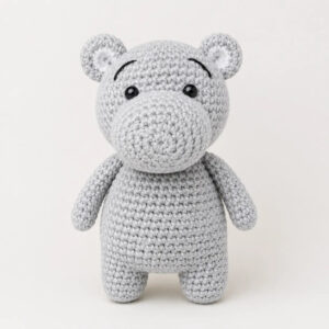 Artisan Crochet Grey Hippo