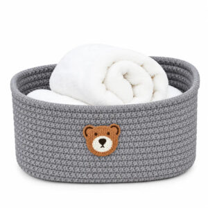 Bear Cotton Rope Oval Storage Basket