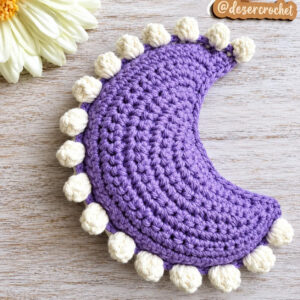 Handmade Purple Moon Rattle