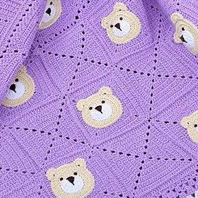 Purple Lavender Crochet Baby Blanket