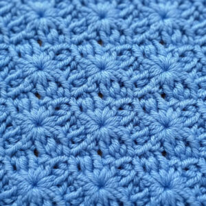 Blue Star Stitch Crochet Baby Blanket
